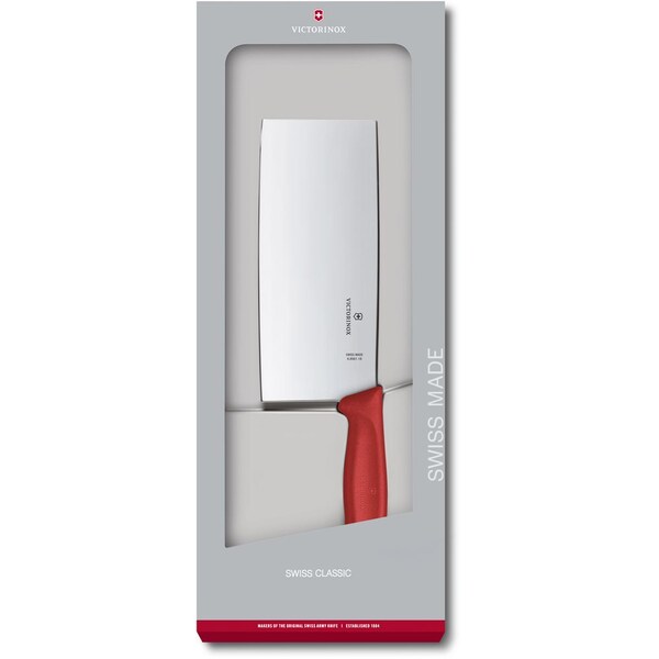 Swiss Army Brands 2024 Victorinox Kitchen Swiss Classic Chef'S Cleaver 7In Red - VIC-6.8561.18G