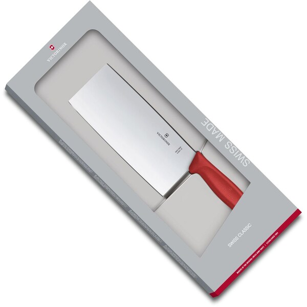 Swiss Army Brands 2024 Victorinox Kitchen Swiss Classic Chef'S Cleaver 7In Red - VIC-6.8561.18G