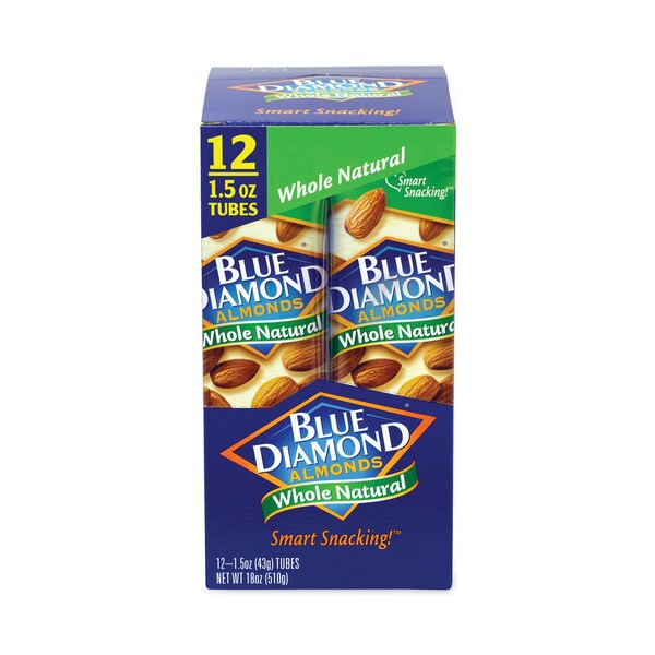 Almendras Naturales Enteras Blue Diamond, Bolsa de 15 oz, Paquete de 12, 12PK - 5203