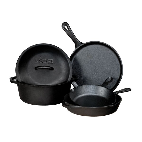 Lodge Manufacturing Lodge 5 Piece Seasonsed Cast Iron Cookware Set - L5HS3