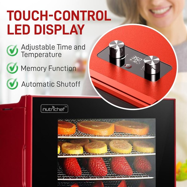 Nutrichef 4 Shelf Food Dehydrator, NCDH4S.5 - NCDH4S.5