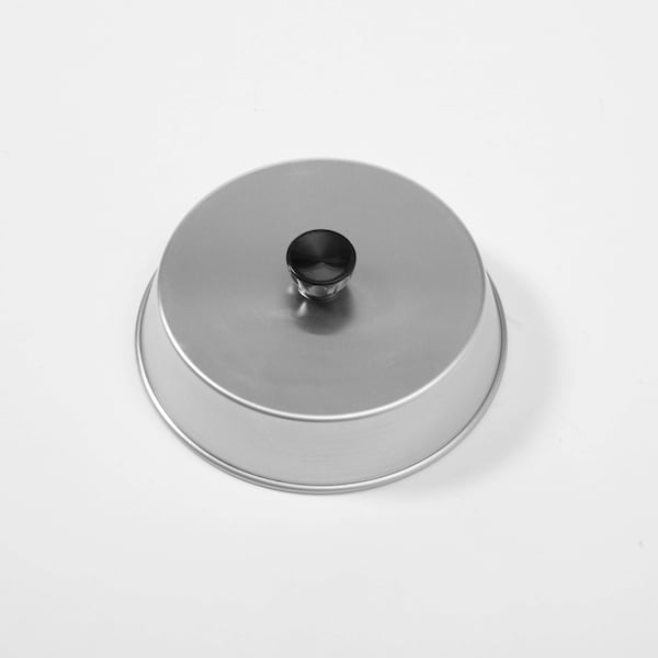 American Metalcraft 8" Inner Diameter Basting Cover 2" Black Bakelite Knob Aluminum Cover - BA840A