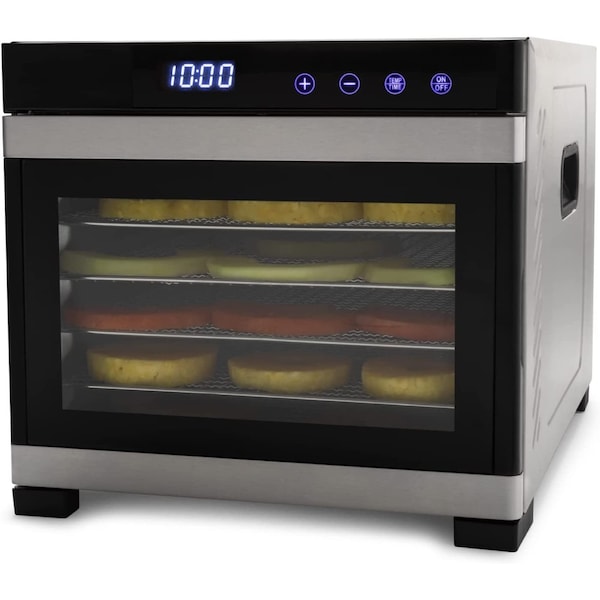 Chefwave 6 Tray Food Dehydrator with Stainless Steel Racks, Temp  Time Control - CW-FD06
