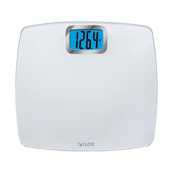 Taylor Taylor 6454482 440 lbs Digital Bathroom Scale - White - 6454482