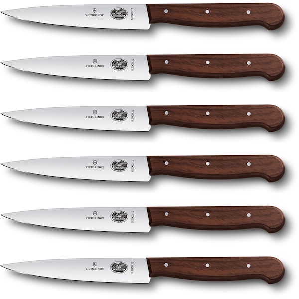 Swiss Army Brands 2024 Victorinox 46059 Kitchen Wood Steak Sets, 6-Piece Steak Set 40002 - VIC-5.2000.12-X4
