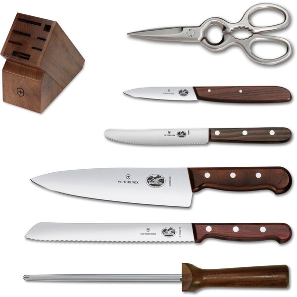 Swiss Army Brands 2024 Victorinox Kitchen 7-Piece Block Set * Packaged - VIC-5.1193.7-X1