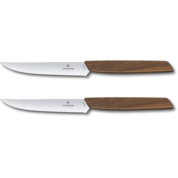 Swiss Army Brands 2024 Victorinox Kitchen Swiss Modern 2 Pc Steak Knife Set - VIC-6.9000.12WG