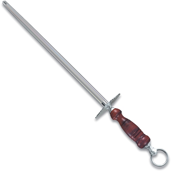 Swiss Army Brands 40089 Kitchen Dark Wood Steels - Butcher / Chef'S, 14In Regular Cut, Round, Wood Handle - VIC-7.8991.25