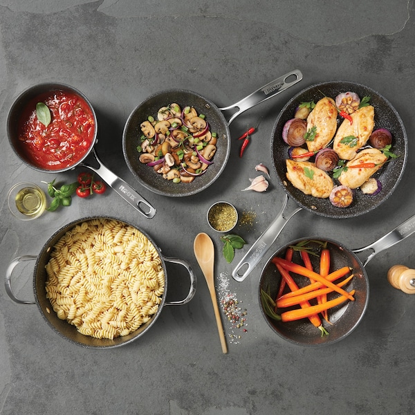 Starfrit Stainless Steel Non-Stick 10-Piece Cookware Set with Stainless Steel Handles - 034611-001-0000