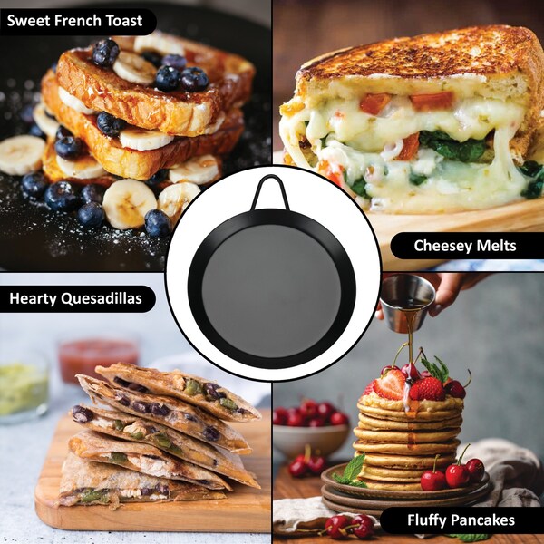 Brentwood Appliances Carbon Steel Non-Stick Round Griddle (9.5-Inch) - BCM-24