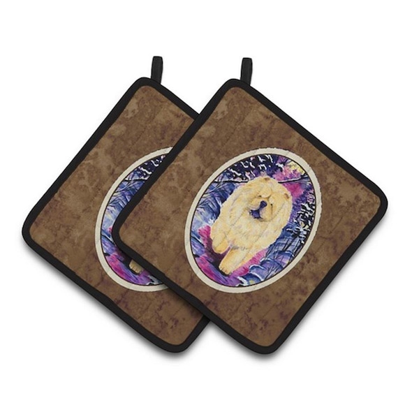 Carolines Treasures Chow Chow Pair of Pot Holders, 7.5 x 3 x 7.5 in. - SS1005PTHD