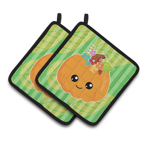 Carolines Treasures Pumpkin Fall Pair of Pot Holders - BB6796PTHD