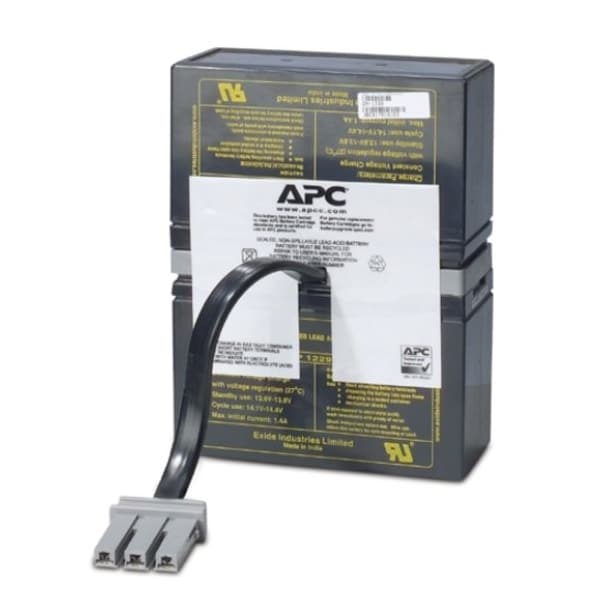 Apc UPS Battery, Mfr. No. BR1000, 24V DC, 7 Ah, Detachable Cable - RBC32
