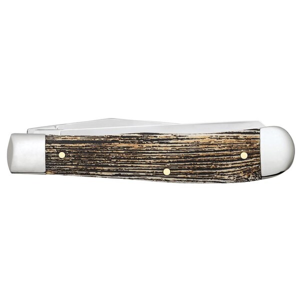Case Cutlery Case John Wayne Embellished Smooth Natural Bone Trapper 6254 Ss W/Color Wash/Black Definition - CAS-10705