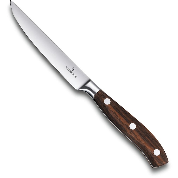 Swiss Army Brands Kitchen Grand Maitre Steak 40.75In Straight, Spear Point Blade, 0.75In Width At Handle Wood - VIC-7.7200.12G