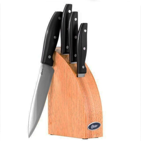Cheftool 5 Piece Granger Cutlery Set with Halfmoon Natural Wood Block, 5PK - CH377611