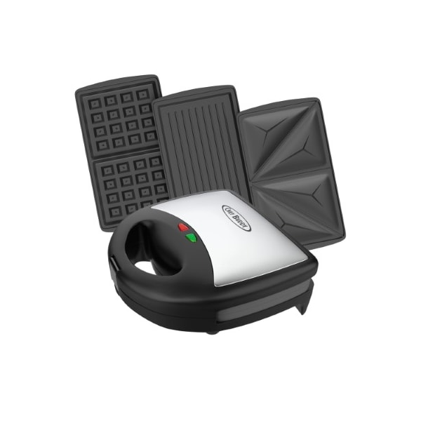 Hastings Home 3-in-1 Panini Press, Grill, Waffle Maker for Quick Meals, Burgers, Gourmet Sandwich, Nonstick Plates - 514153UAS