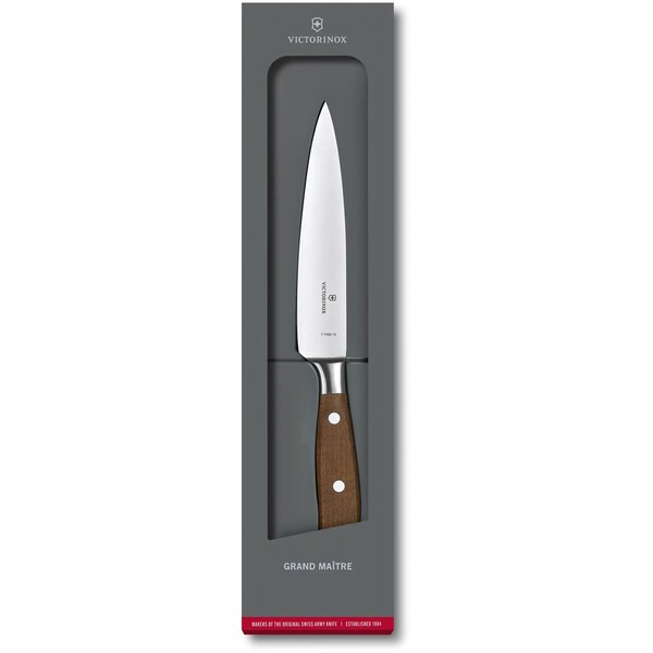 Swiss Army Brands 2024 Victorinox Kitchen Chef'S 6In Straight Blade, 1In Width At Handle, Grand Maitre Wood - VIC-7.7400.15G