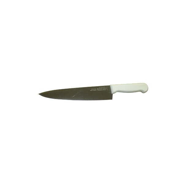 Stanton Trading Chef Knife 10" White PP handle straight edge, high-carbonsteel - KNV-CHF10-WH