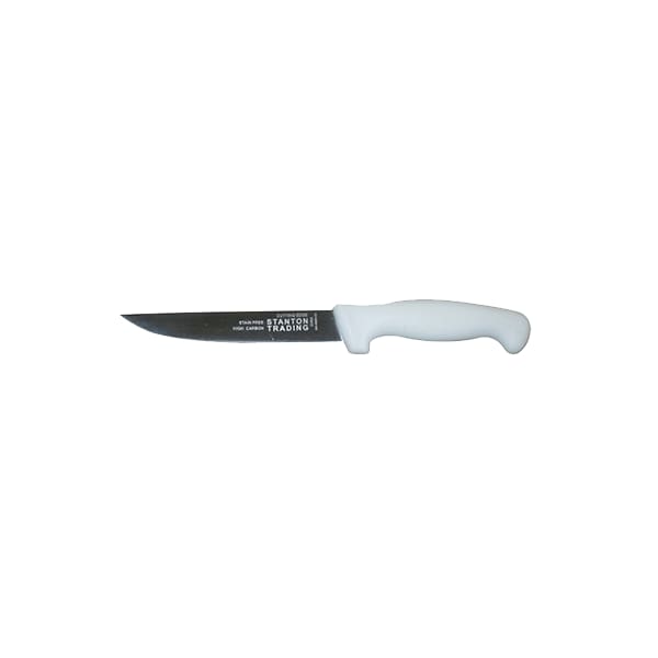 Stanton Trading Boning Knife 6" Wide White PP handle, straight edge, high- - KNV-BON6W-WH