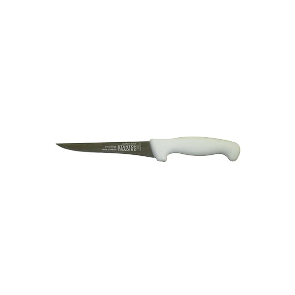 Stanton Trading Boning Knife 6"Narrow White PP handle, straight edge, high- - KNV-BON6N-WH