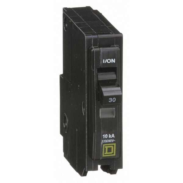 Square D Miniature Circuit Breaker, QO Series, 30A, 1 Pole, 120/240V AC, 10kA at 120/240V AC - QO130
