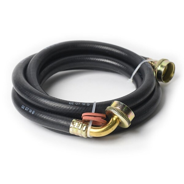 Thrifco Plumbing 6 Feet Long Washing Machine Hose with 3/4 Inch GHT x 3/4 Inch GHT 90 Elbow Connector - 4400746