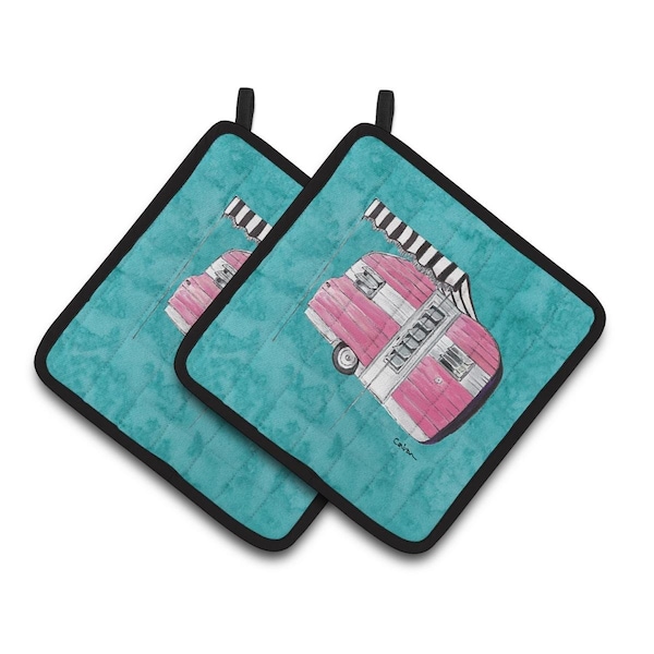 Carolines Treasures Welcome to the Trailer Pair of Pot Holders - 8764PTHD