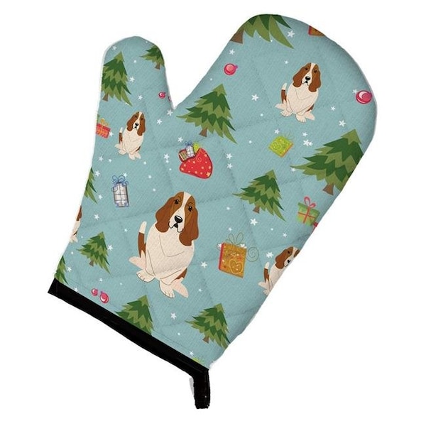 Carolines Treasures Carolines Treasures BB4681OVMT Christmas Basset Hound Oven Mitt - BB4681OVMT