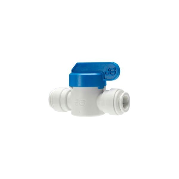 Reliance Worldwide John Guest 3/8'' Polypropylene Push-Fit Shut-Off Valve, White - Pack of 10 - PPSV041212W