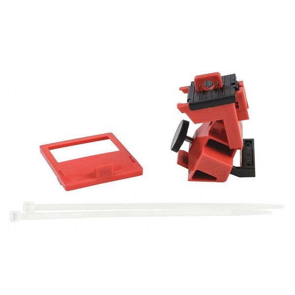 Brady Single Pole Breaker Lockout, Circuit Breaker with Standard Nylon Cable Ties, 480/600V AC, 1 Poles - 148701