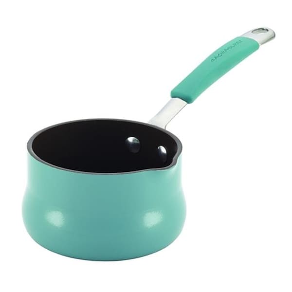 Rachael Ray Rachael Ray 16346 Cucina Hard Enamel Nonstick 0.75-Quart Butter Warmer; Agave Blue - 16346