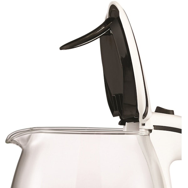 Brentwood Appliances Cordless Tempered-Glass 1.7 L Electric Kettle (White) - KT-1900W