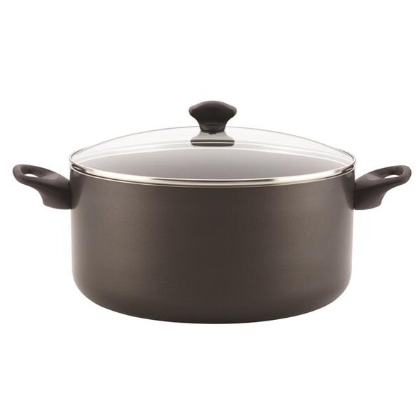 Farberware Aluminum Farberware Aluminum 16716 10.5 qt. Dishwasher Safe Nonstick Aluminum Covered Stockpot; Black - 16716