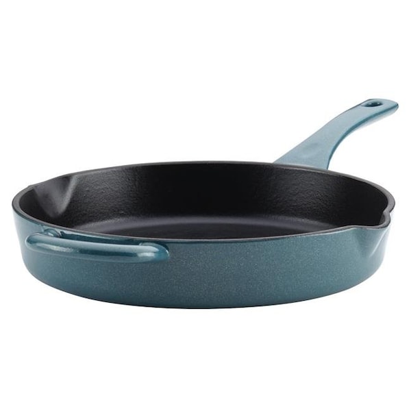 Ayesha Curry Ayesha Curry 46957 Cast Iron Enamel Skillet with Pour Spouts; 10 in. - Twilight Teal - 46957