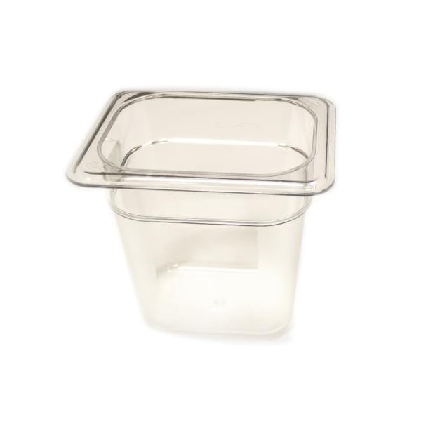 Cambro 1/8 Size 6 in Clear Camwear® Food Pan - 86CW135
