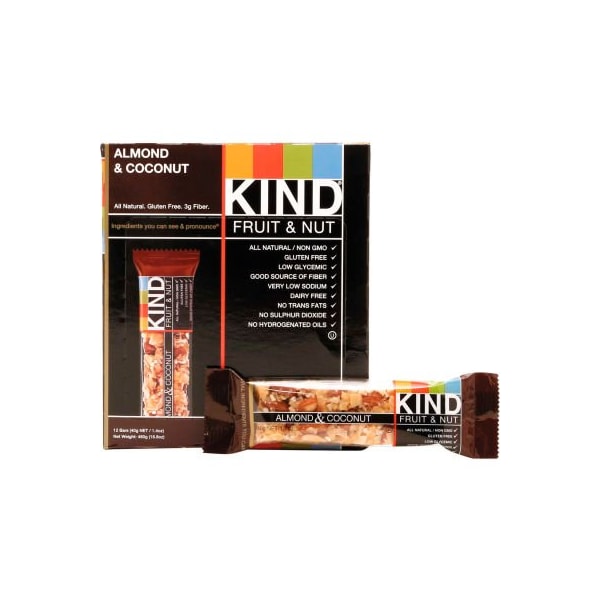 Barritas de frutas y nueces KIND® , Almendra y Coco, 1.4 oz., 12/Caja - 17828