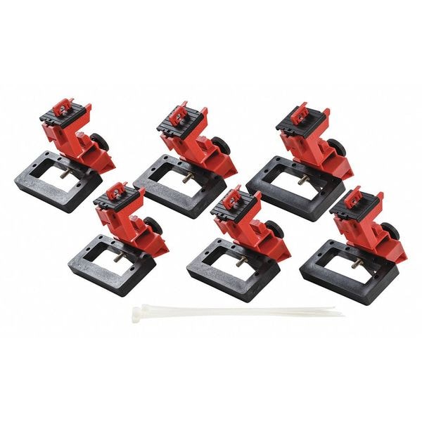 Brady Oversized Breaker Lockout, Circuit Breaker with Standard Nylon Cable Ties, 480/600V AC, 1 Poles - 148691