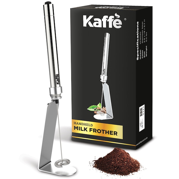 Kaffe Handheld Milk Frother with Stand Multipurpose Kitchen Milk Frother Tool - Stainless Steel - KF6020