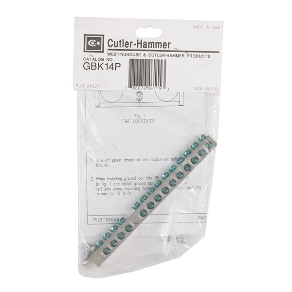 Eaton Cutler-Hammer Bar Ground 14 Terminals - GBK14P