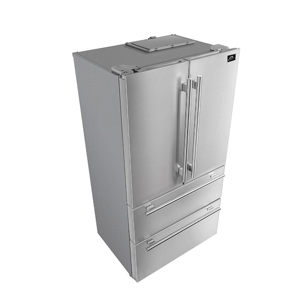Forno Moena 36In. French Door Stainless Steel Refrigerator - FFRBI1820-36SB