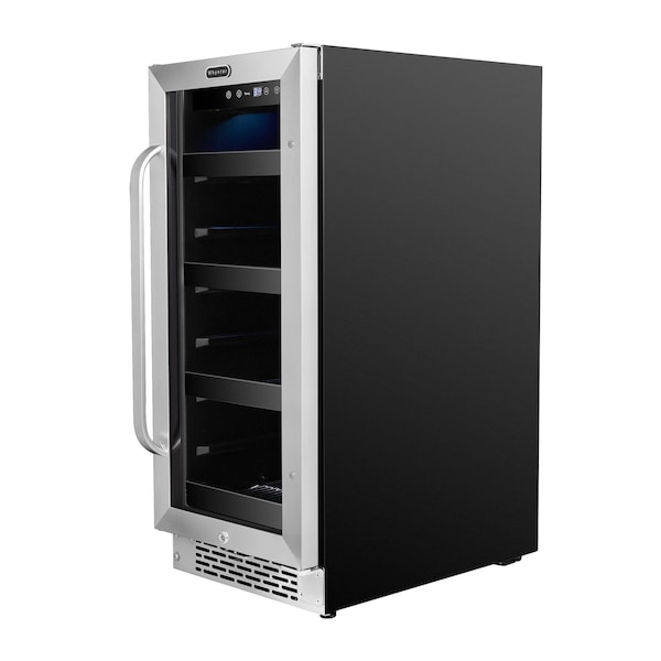 Whynter 15 inch Built-In 80 Can Undercounter Stainless Steel Beverage Refrigerator - BBR-838SB