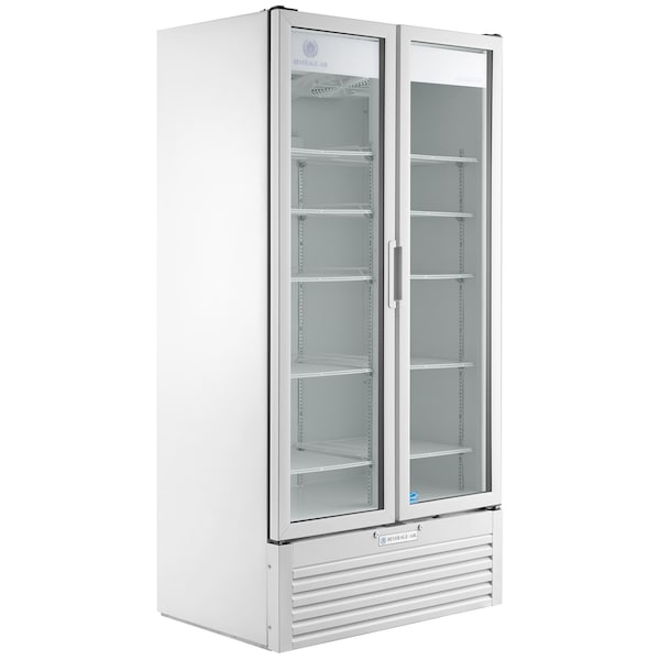 Beverage-Air Glass Door Merchandiser, Refrigerator, 26.12 cu. ft. Capacity, White - MT34-1W