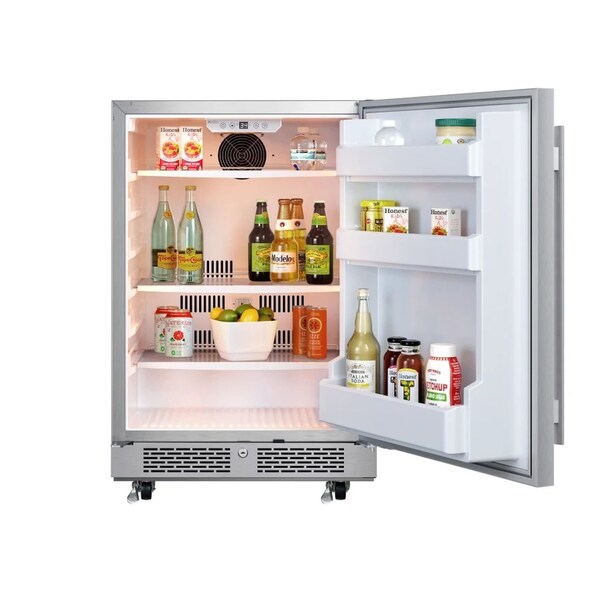 Avallon 24 Inch Wide 566 Cu Ft BuiltIn Compact Outdoor Refrigerator with Right Hinge - AFR242SSODRH