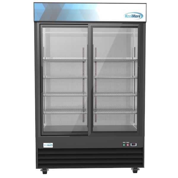 Koolmore 53"Commercial Glass 2 Door Display Refrigerator Merchandiser-Upright  Beverage Cooler w/LED Lighting - MDR-2D-GSLD