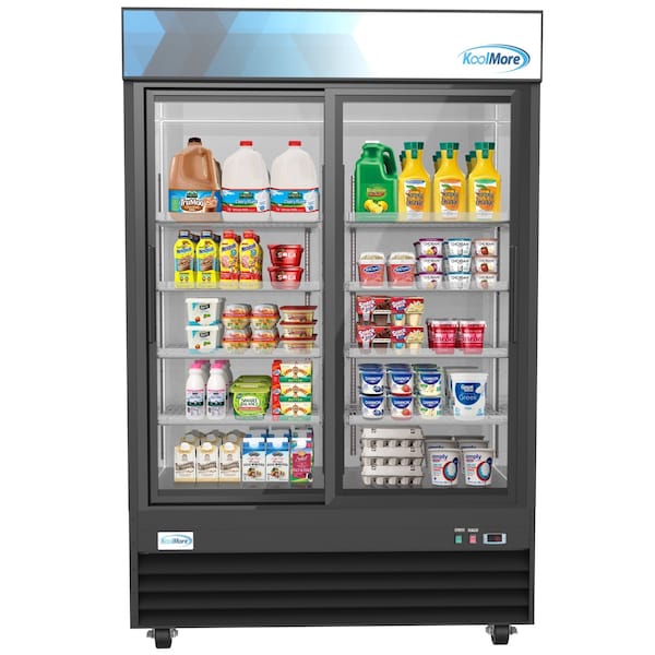 Koolmore 53"Commercial Glass 2 Door Display Refrigerator Merchandiser-Upright  Beverage Cooler w/LED Lighting - MDR-2D-GSLD