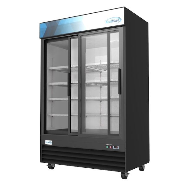 Koolmore 53"Commercial Glass 2 Door Display Refrigerator Merchandiser-Upright  Beverage Cooler w/LED Lighting - MDR-2D-GSLD