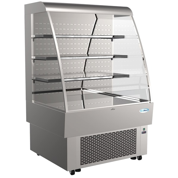 Koolmore Open Air Merchandiser Grab and Go Refrigerator with LED Lighting and Night Curtain - 13.4 cu.ft - CDA-13C