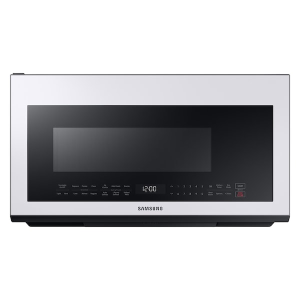 Almo Bespoke Over-the-Range Sensor Cooking Microwave 2.1 cu. ft. in White Glass - ME21B706B12