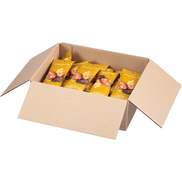 Aperitivos Sahale Sahale 1.5 oz. Almendra Miel, paquete de 18 - 9386900327